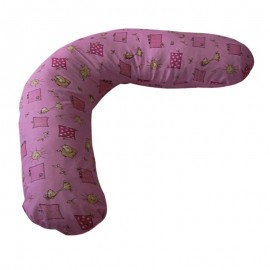 Подушка для беременных БУМЕРАНГ с наволочкой жирафики розовый