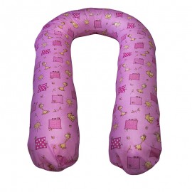 Подушка для беременных U-340 с наволочкой жирафики розовый